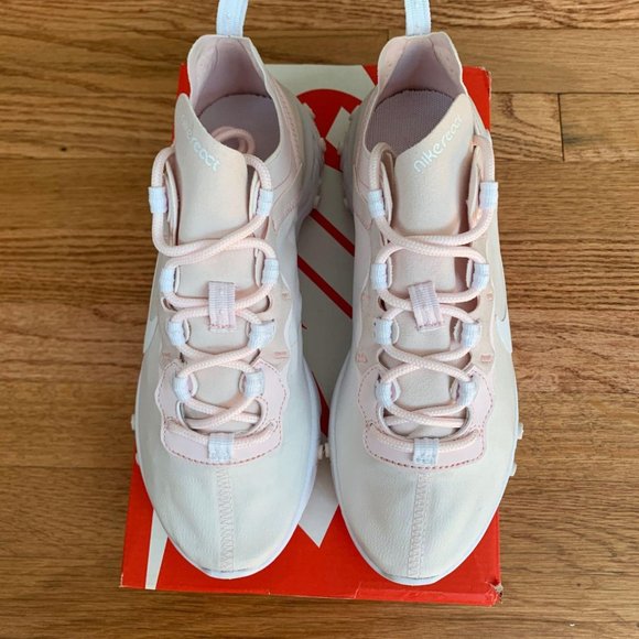 Nike React Element 55 Pale Pink Womens Shoes - Picture 3 of 6